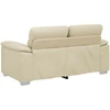 Dvivietė sofa, kreminės spalvos, 160x81x84 cm, dirbtinė oda