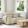 Dvivietė sofa, kreminės spalvos, 160x81x84 cm, dirbtinė oda