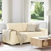 Dvivietė sofa, kreminės spalvos, 180x77x82 cm, velvetas, audinys
