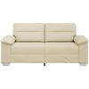 Dvivietė sofa, kreminės spalvos, 180x81x84 cm, dirbtinė oda