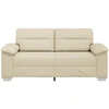 Dvivietė sofa, kreminės spalvos, 180x81x84 cm, dirbtinė oda
