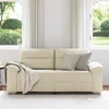 Dvivietė sofa, kreminės spalvos, 180x81x84 cm, dirbtinė oda