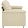 Dvivietė sofa, kreminės spalvos, 180x81x84 cm, dirbtinė oda