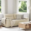 Dvivietė sofa, kreminės spalvos, 180x81x84 cm, dirbtinė oda