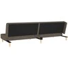 Dvivietė sofa-lova dvejomis pagalvėmis, rudos spalvos, audinys
