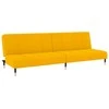 Dvivietė sofa-lova, geltonos spalvos, aksomas