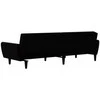 Dvivietė sofa-lova, juodos spalvos, aksomas