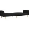 Dvivietė sofa-lova, juodos spalvos, audinys