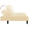 Dvivietė sofa-lova, kreminės spalvos, aksomas