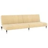Dvivietė sofa-lova, kreminės spalvos, aksomas