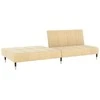 Dvivietė sofa-lova, kreminės spalvos, aksomas