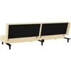 Dvivietė sofa-lova, kreminės spalvos, aksomas
