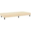 Dvivietė sofa-lova, kreminės spalvos, aksomas