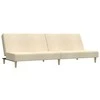 Dvivietė sofa-lova, kreminės spalvos, audinys