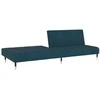 Dvivietė sofa-lova, mėlynos spalvos, aksomas