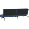 Dvivietė sofa-lova, mėlynos spalvos, audinys