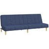Dvivietė sofa-lova, mėlynos spalvos, audinys