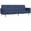 Dvivietė sofa-lova, mėlynos spalvos, audinys