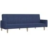 Dvivietė sofa-lova, mėlynos spalvos, audinys