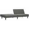 Dvivietė sofa-lova, pilkos spalvos, dirbtinė oda