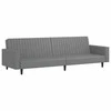 Dvivietė sofa-lova, pilkos spalvos, dirbtinė oda