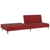Dvivietė sofa-lova, raudonojo vyno spalvos, aksomas