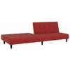 Dvivietė sofa-lova, raudonojo vyno spalvos, aksomas
