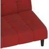 Dvivietė sofa-lova, raudonojo vyno spalvos, aksomas