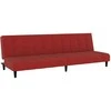 Dvivietė sofa-lova, raudonojo vyno spalvos, aksomas