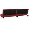 Dvivietė sofa-lova, raudonojo vyno spalvos, aksomas