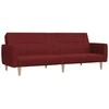 Dvivietė sofa-lova, raudonojo vyno spalvos, audinys