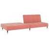 Dvivietė sofa-lova, rožinės spalvos, aksomas