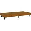 Dvivietė sofa-lova, rudos spalvos, aksomas