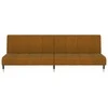 Dvivietė sofa-lova, rudos spalvos, aksomas