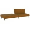 Dvivietė sofa-lova, rudos spalvos, aksomas