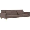 Dvivietė sofa-lova su dvejomis pagalvėmis, taupe, audinys