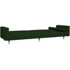 Dvivietė sofa-lova su dvejomis pagalvėmis, žalia, aksomas