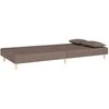 Dvivietė sofa-lova su dvejomis pagalvėmis, taupe, audinys