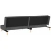 Dvivietė sofa-lova su dvejomis pagalvėmis, pilka, audinys