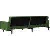 Dvivietė sofa-lova su dvejomis pagalvėmis, žalia, aksomas