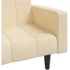 Dvivietė sofa-lova su dvejomis pagalvėmis, kreminė, audinys