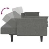 Dvivietė sofa-lova su dvejomis pagalvėmis, pilka, audinys