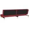 Dvivietė sofa-lova su dvejomis pagalvėmis, vyno, audinys