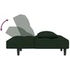 Dvivietė sofa-lova su dvejomis pagalvėmis, žalia, aksomas