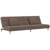 Dvivietė sofa-lova su dvejomis pagalvėmis, taupe, audinys