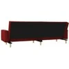 Dvivietė sofa-lova su dvejomis pagalvėmis, vyno, audinys
