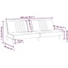 Dvivietė sofa-lova, šviesiai geltonos spalvos, audinys