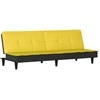 Dvivietė sofa-lova, šviesiai geltonos spalvos, audinys