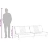 Dvivietė sofa-lova, šviesiai geltonos spalvos, audinys