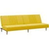 Dvivietė sofa-lova, šviesiai geltonos spalvos, audinys